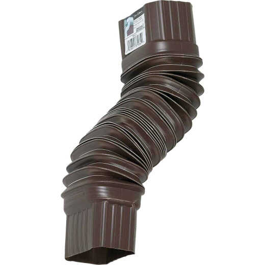 Amerimax 2 x 3 In. Plastic Brown Front or Side Downspout Elbow