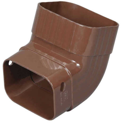 Amerimax 2 In. x 3 In. Brown Vinyl Front A Elbow