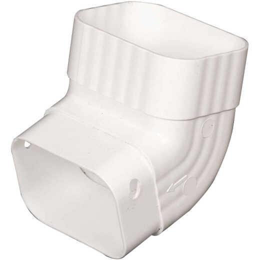 Amerimax 2 In. x 3 In. White Vinyl Front A Elbow